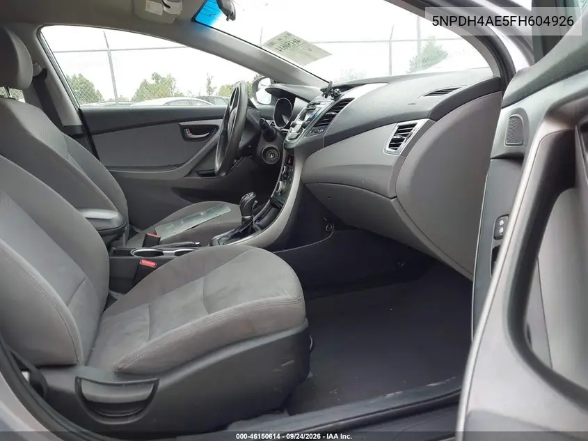 2015 HYUNDAI ELANTRA VIN 5NPDH4AE5FH604926 — фото 5