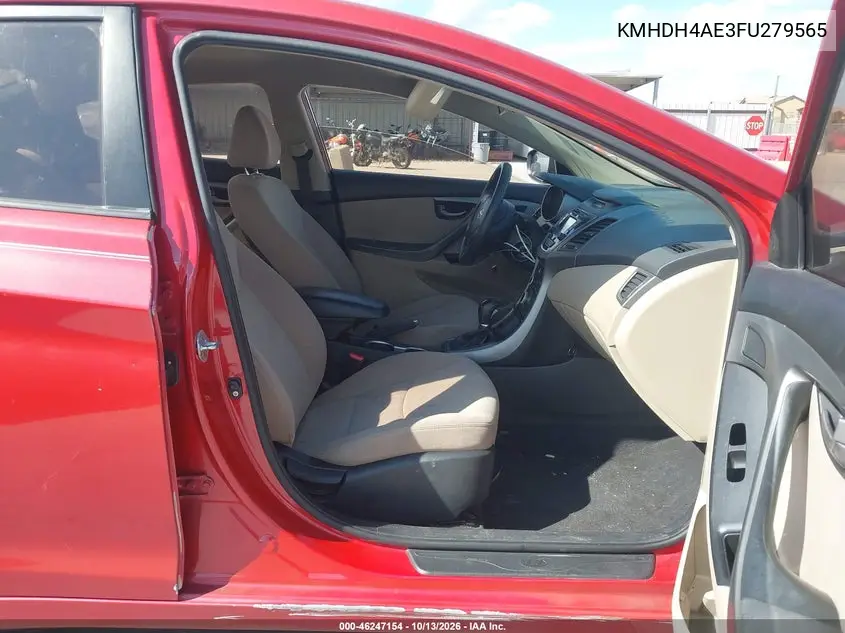 2015 HYUNDAI ELANTRA VIN KMHDH4AE3FU279565 — фото 5