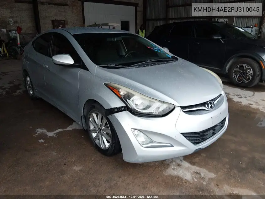 HYUNDAI ELANTRA 2015, VIN KMHDH4AE2FU310045