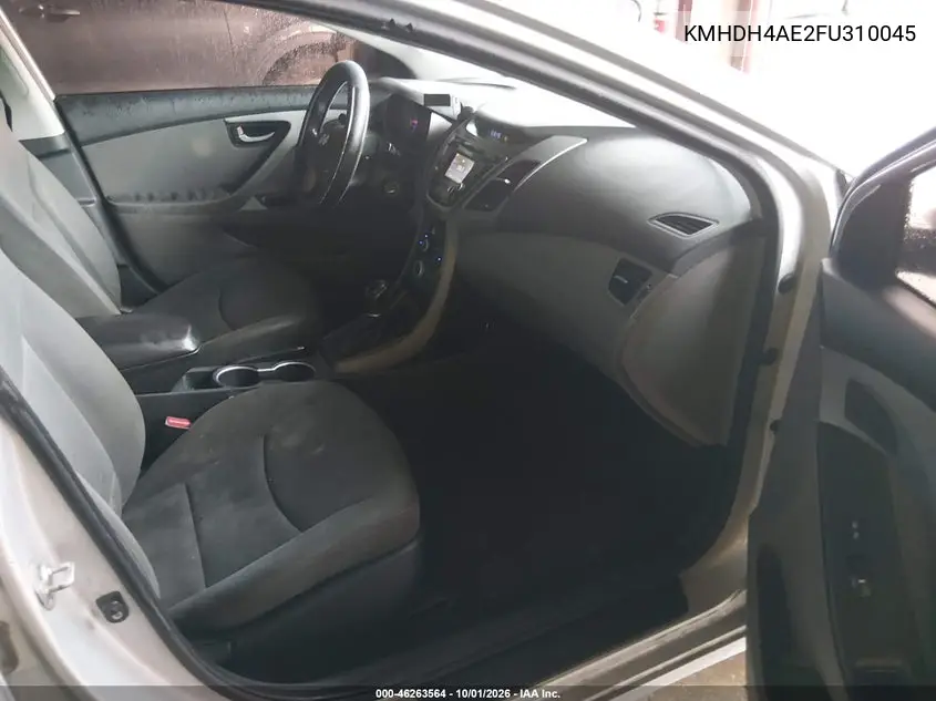 2015 HYUNDAI ELANTRA VIN KMHDH4AE2FU310045 — фото 5
