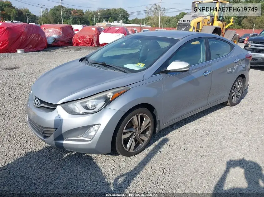 2015 HYUNDAI ELANTRA VIN 5NPDH4AE7FH619749 — фото 2