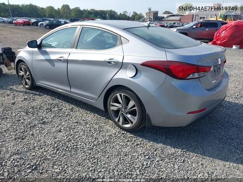 2015 HYUNDAI ELANTRA VIN 5NPDH4AE7FH619749 — фото 3