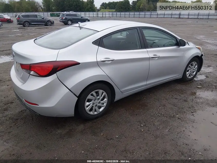2015 HYUNDAI ELANTRA VIN 5NPDH4AE6FH550312 — фото 4