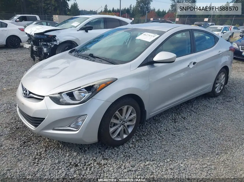 2015 HYUNDAI ELANTRA VIN 5NPDH4AE9FH588570 — фото 2