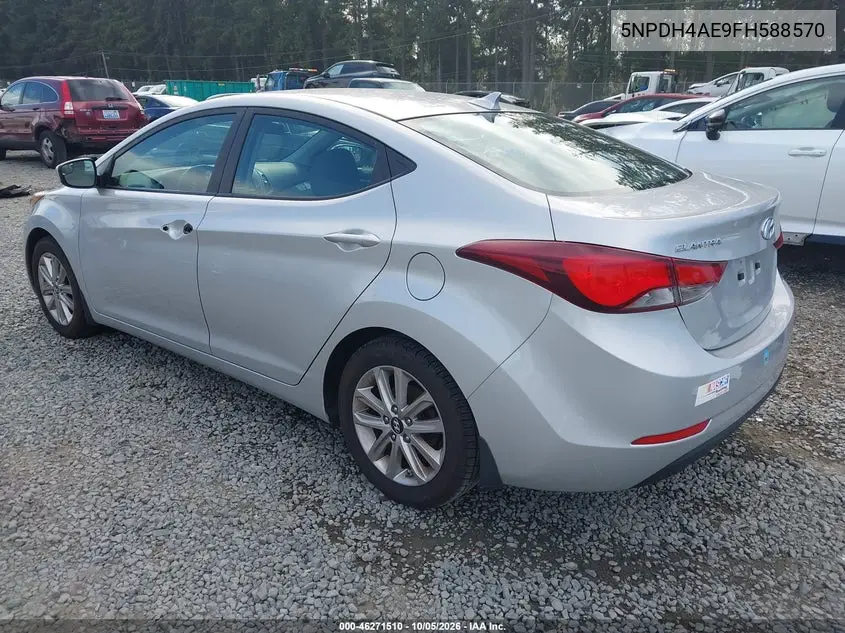 2015 HYUNDAI ELANTRA VIN 5NPDH4AE9FH588570 — фото 3