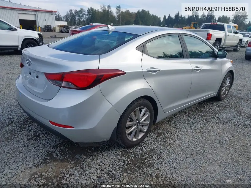 2015 HYUNDAI ELANTRA VIN 5NPDH4AE9FH588570 — фото 4