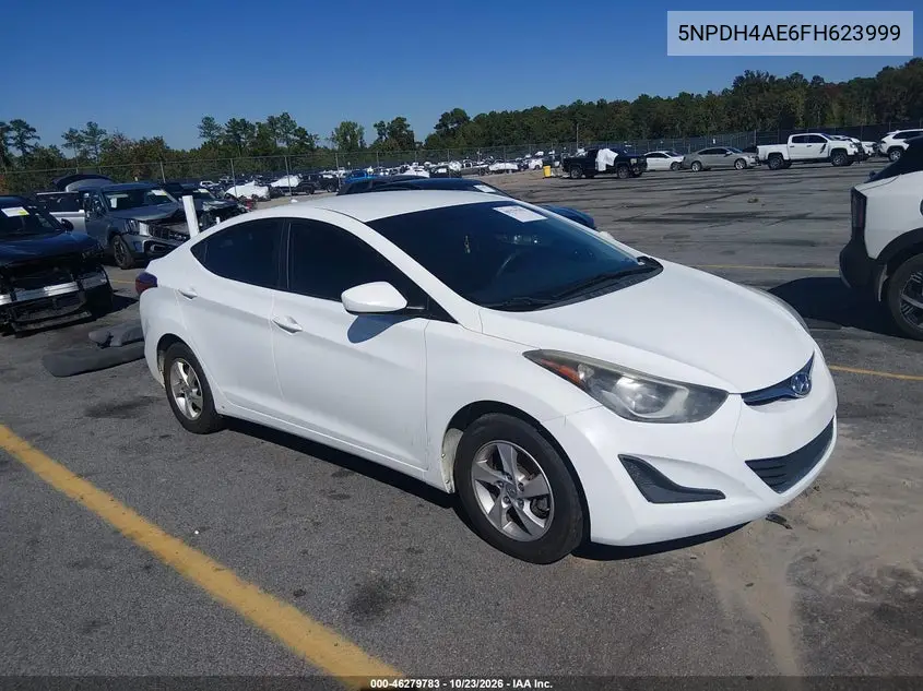 HYUNDAI ELANTRA 2015, VIN 5NPDH4AE6FH623999