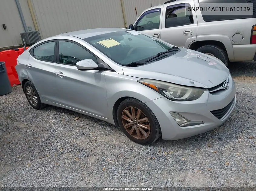 HYUNDAI ELANTRA 2015, VIN 5NPDH4AE1FH610139