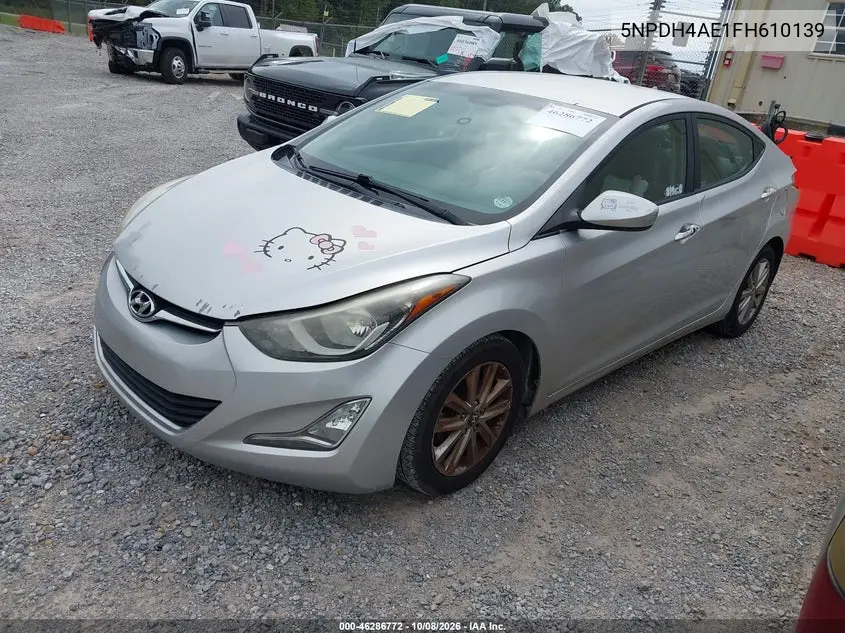2015 HYUNDAI ELANTRA VIN 5NPDH4AE1FH610139 — фото 2