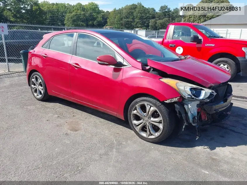 HYUNDAI ELANTRA 2015, VIN KMHD35LH4FU248031