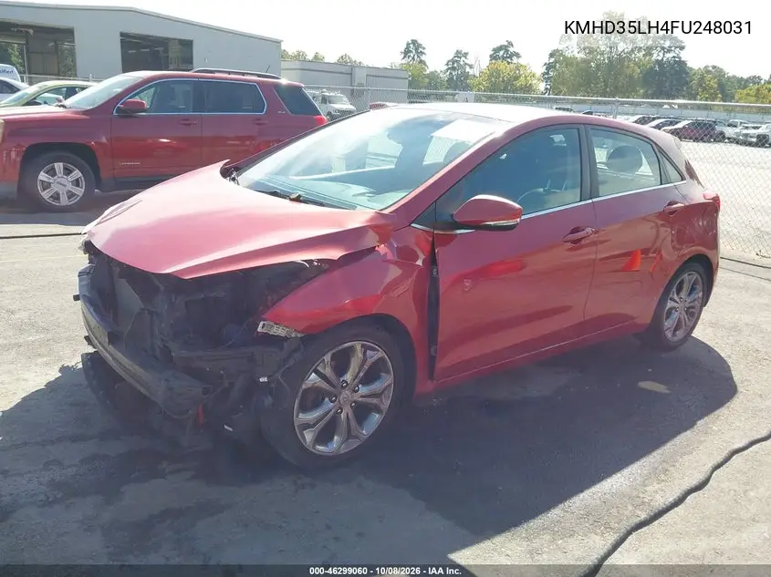 2015 HYUNDAI ELANTRA VIN KMHD35LH4FU248031 — фото 2