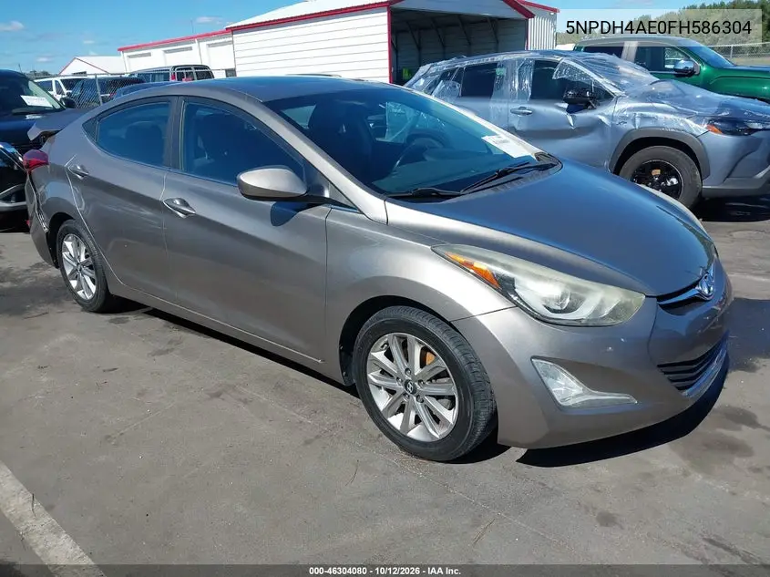 HYUNDAI ELANTRA 2015, VIN 5NPDH4AE0FH586304