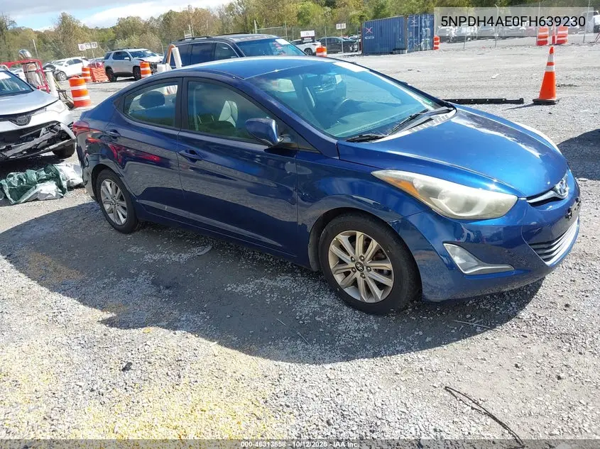 HYUNDAI ELANTRA 2015, VIN 5NPDH4AE0FH639230