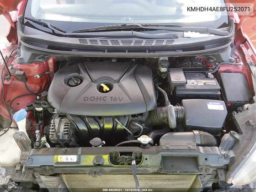 2015 HYUNDAI ELANTRA VIN KMHDH4AE8FU252071 — фото 10