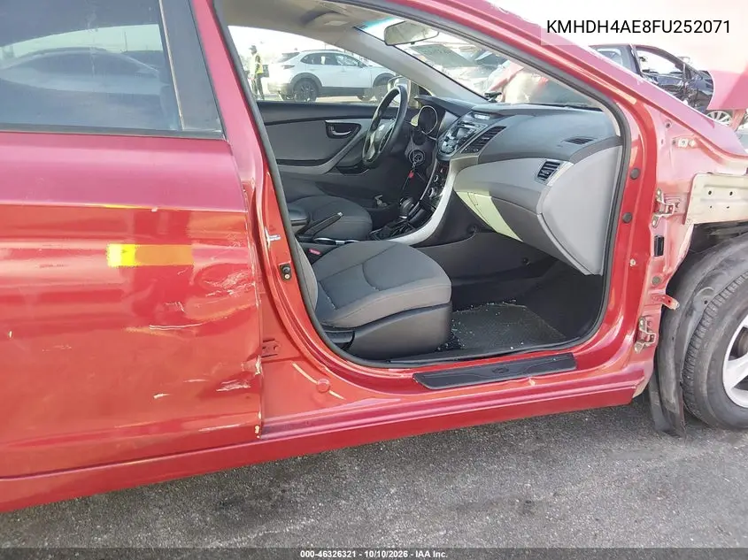 2015 HYUNDAI ELANTRA VIN KMHDH4AE8FU252071 — фото 6