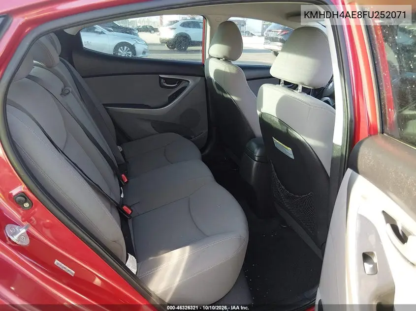 2015 HYUNDAI ELANTRA VIN KMHDH4AE8FU252071 — фото 8