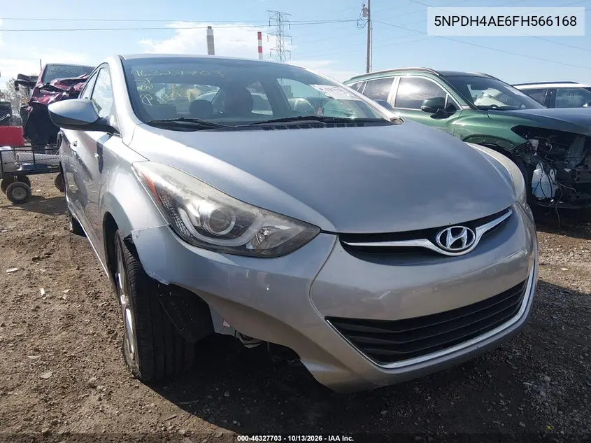 HYUNDAI ELANTRA 2015, VIN 5NPDH4AE6FH566168
