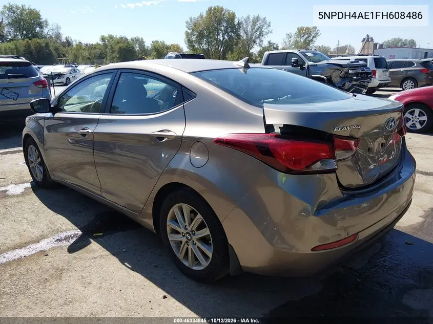 2015 HYUNDAI ELANTRA VIN 5NPDH4AE1FH608486 — фото 3