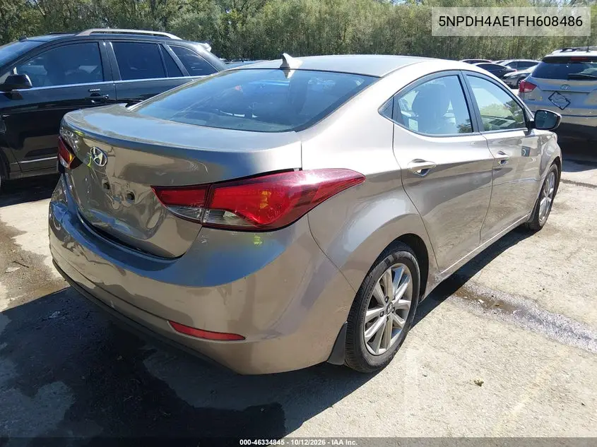 2015 HYUNDAI ELANTRA VIN 5NPDH4AE1FH608486 — фото 4