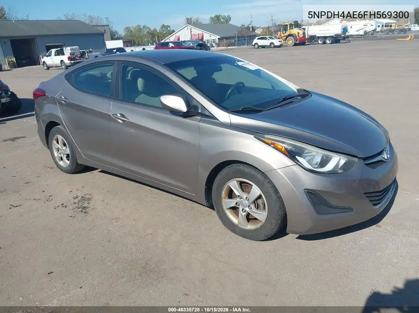 HYUNDAI ELANTRA 2015, VIN 5NPDH4AE6FH569300