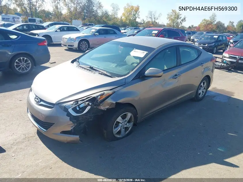 2015 HYUNDAI ELANTRA VIN 5NPDH4AE6FH569300 — фото 2