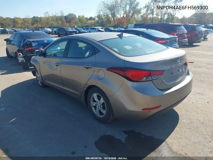 2015 HYUNDAI ELANTRA VIN 5NPDH4AE6FH569300 — фото 3
