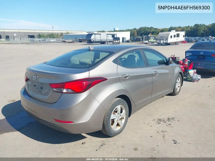 2015 HYUNDAI ELANTRA VIN 5NPDH4AE6FH569300 — фото 4