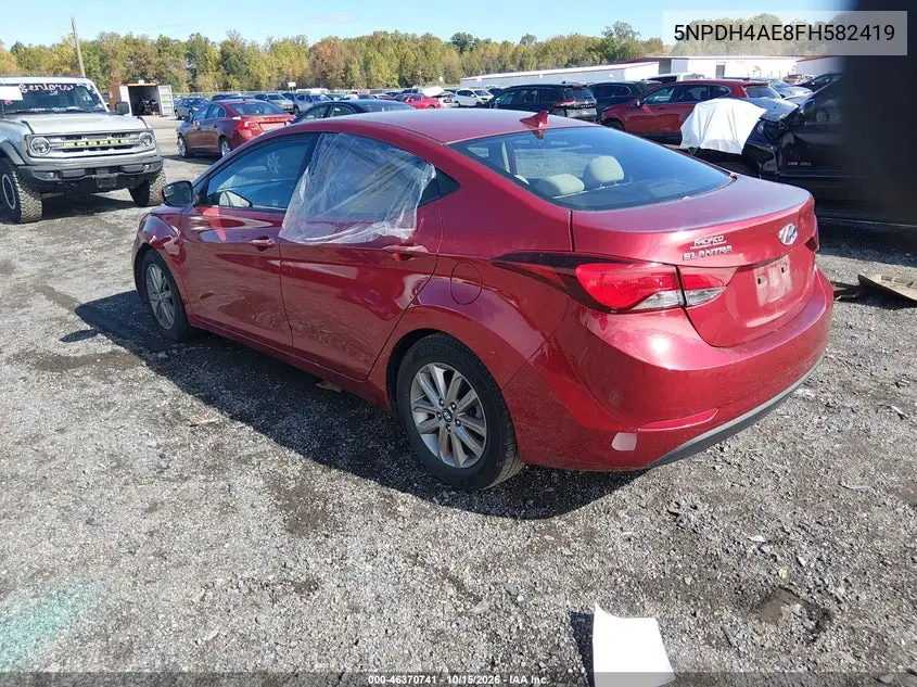 2015 HYUNDAI ELANTRA VIN 5NPDH4AE8FH582419 — фото 3