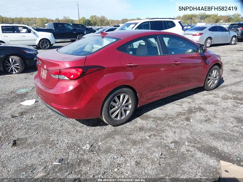 2015 HYUNDAI ELANTRA VIN 5NPDH4AE8FH582419 — фото 4