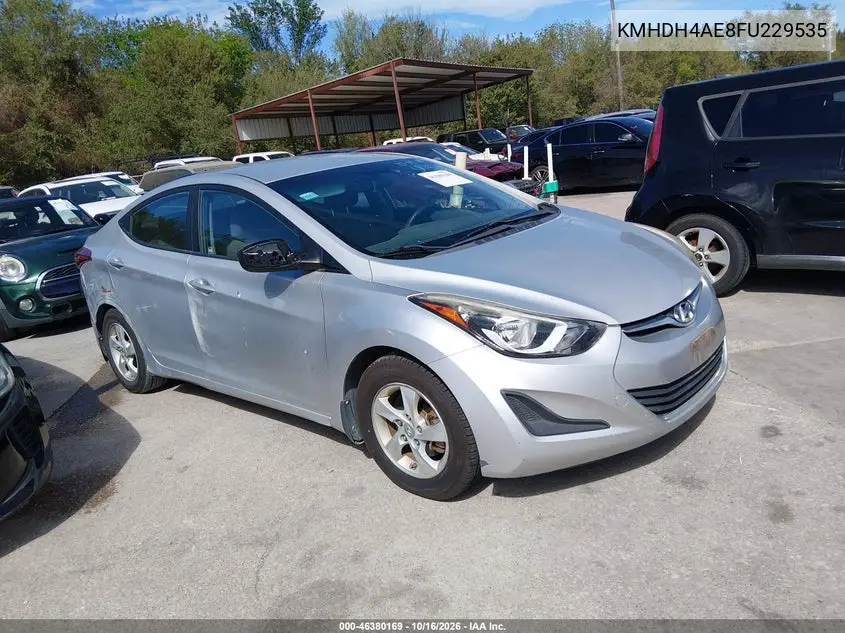 HYUNDAI ELANTRA 2015, VIN KMHDH4AE8FU229535
