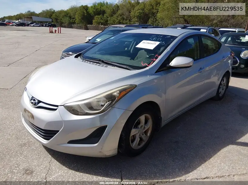 2015 HYUNDAI ELANTRA VIN KMHDH4AE8FU229535 — фото 2