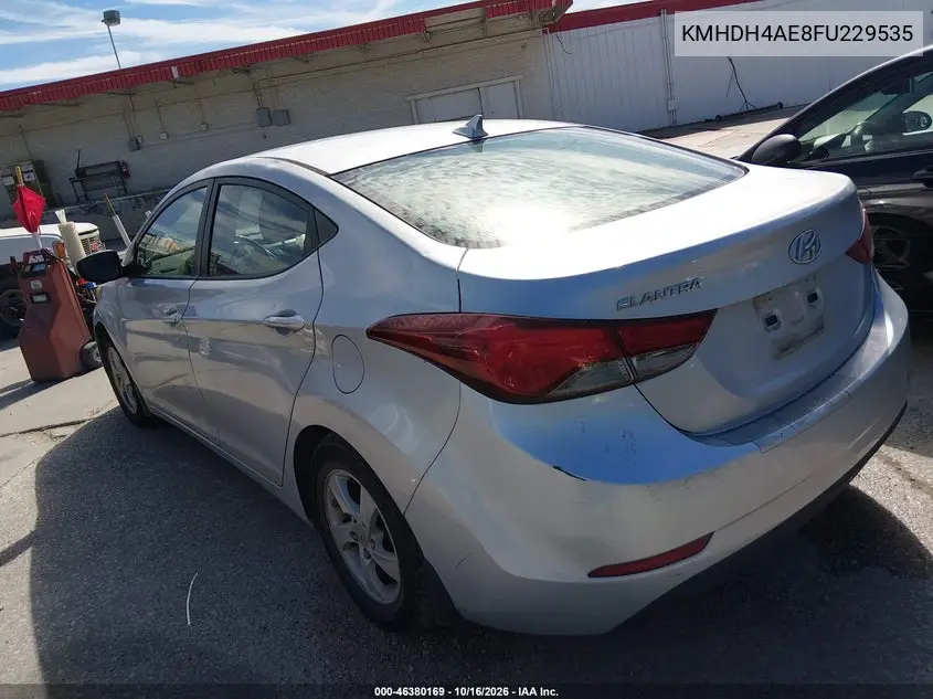 2015 HYUNDAI ELANTRA VIN KMHDH4AE8FU229535 — фото 3