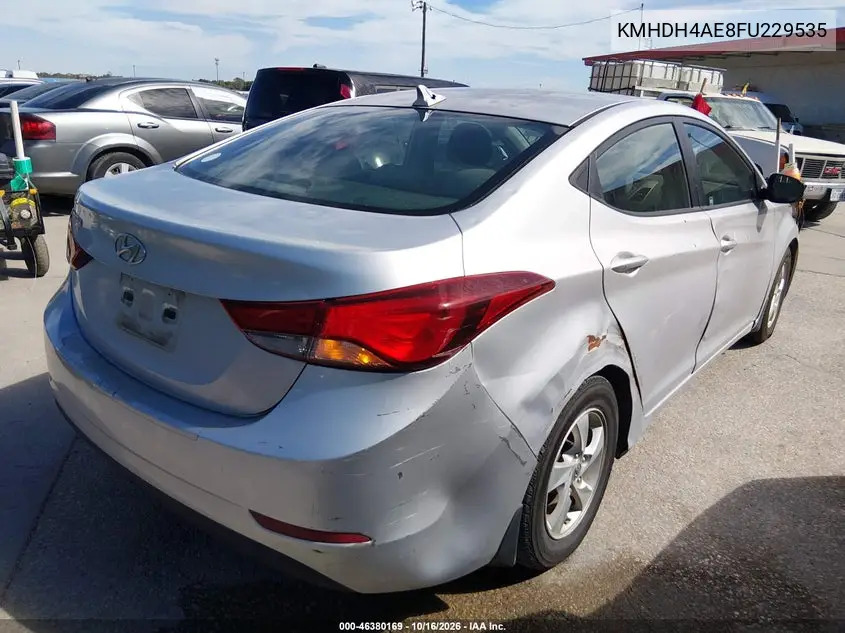 2015 HYUNDAI ELANTRA VIN KMHDH4AE8FU229535 — фото 4