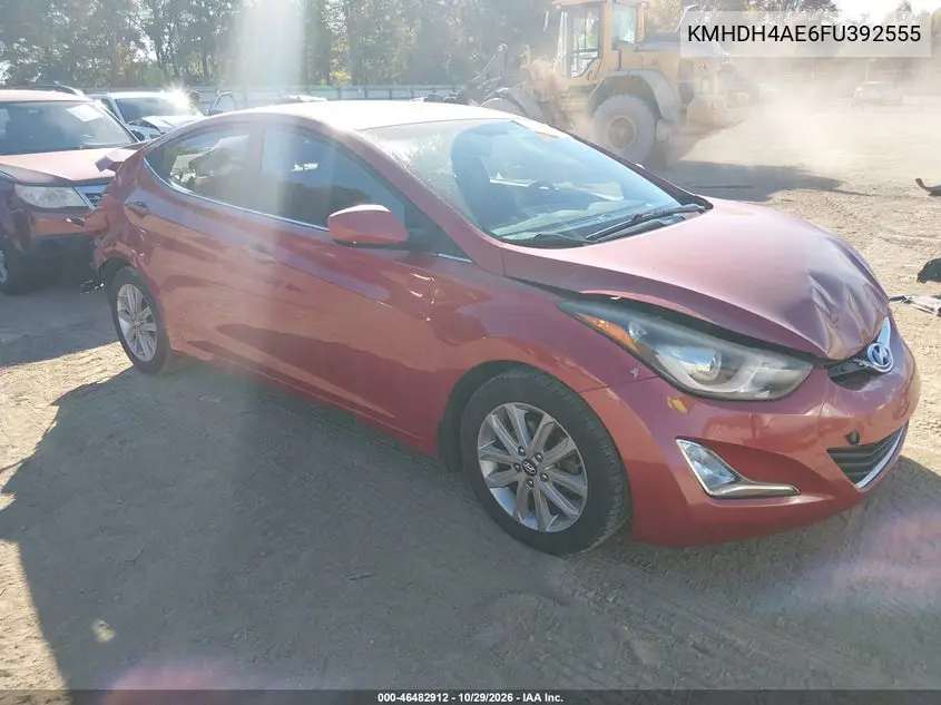 HYUNDAI ELANTRA 2015, VIN KMHDH4AE6FU392555