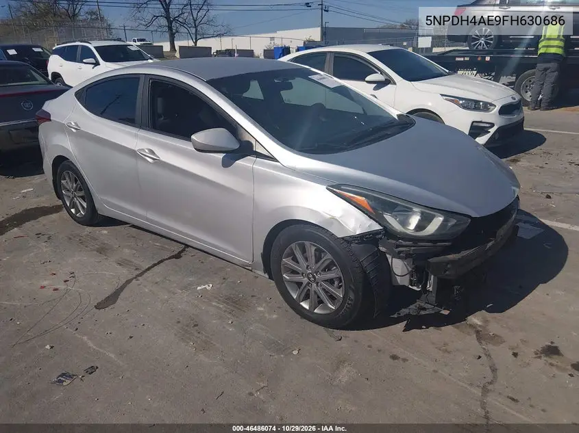 HYUNDAI ELANTRA 2015, VIN 5NPDH4AE9FH630686