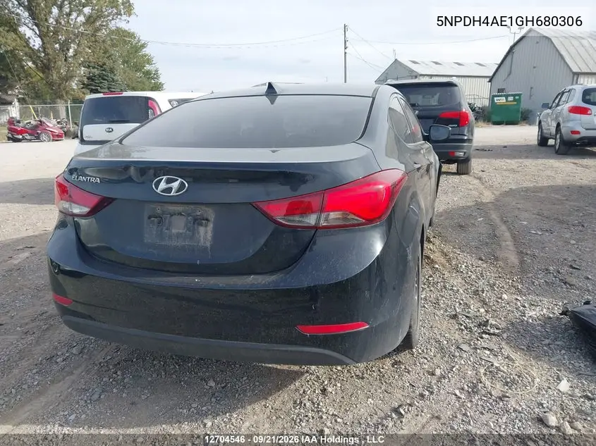 2016 HYUNDAI ELANTRA VIN 5NPDH4AE1GH680306 — фото 4