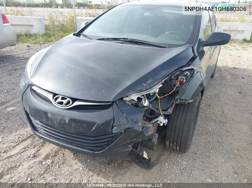 2016 HYUNDAI ELANTRA VIN 5NPDH4AE1GH680306 — фото 6