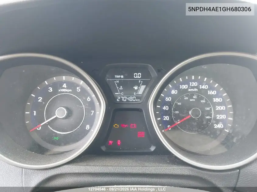 2016 HYUNDAI ELANTRA VIN 5NPDH4AE1GH680306 — фото 7