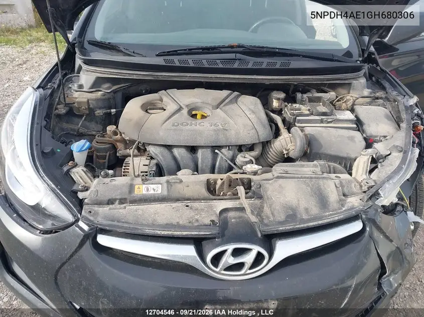 2016 HYUNDAI ELANTRA VIN 5NPDH4AE1GH680306 — фото 9