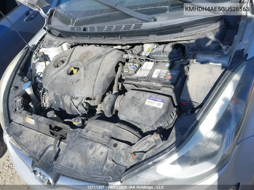 2016 HYUNDAI ELANTRA VIN KMHDH4AE5GU528563 — фото 10
