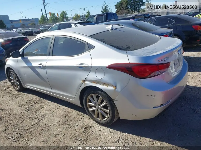 2016 HYUNDAI ELANTRA VIN KMHDH4AE5GU528563 — фото 3