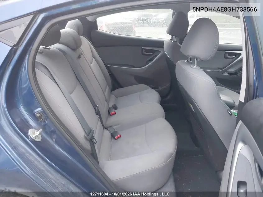 2016 HYUNDAI ELANTRA VIN 5NPDH4AE8GH733566 — фото 8