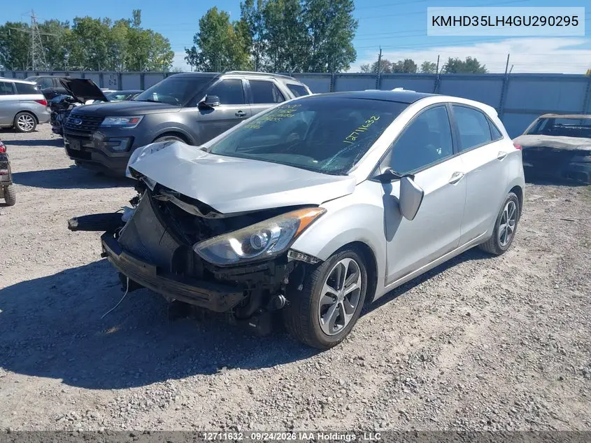 2016 HYUNDAI ELANTRA VIN KMHD35LH4GU290295 — фото 2