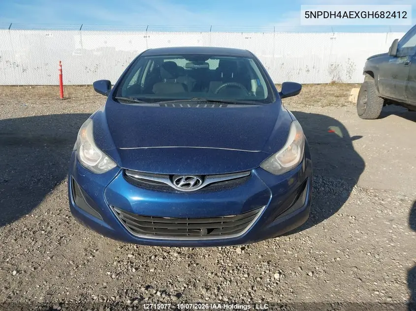 2016 HYUNDAI ELANTRA VIN 5NPDH4AEXGH682412 — фото 12
