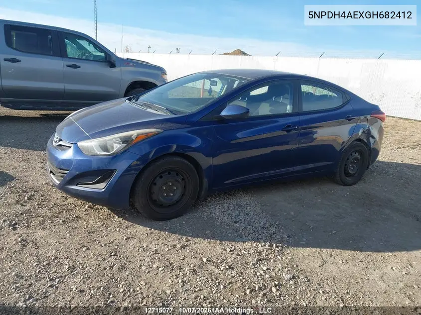 2016 HYUNDAI ELANTRA VIN 5NPDH4AEXGH682412 — фото 14