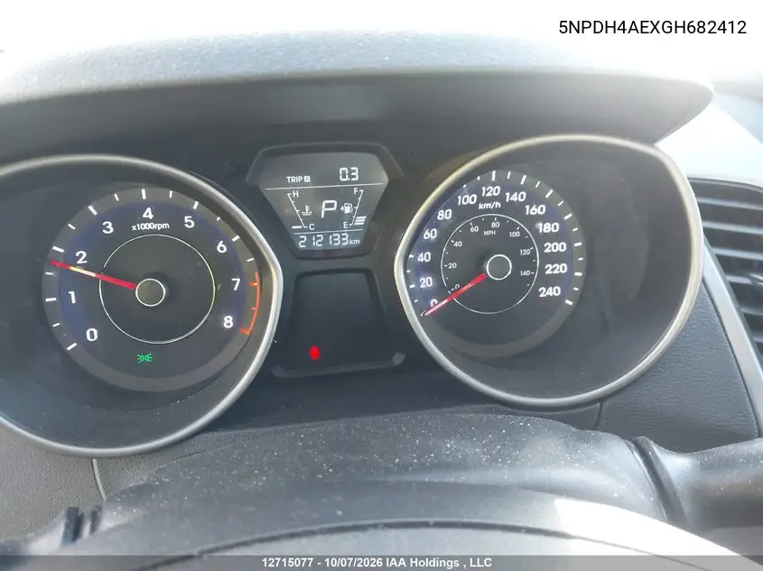 2016 HYUNDAI ELANTRA VIN 5NPDH4AEXGH682412 — фото 7