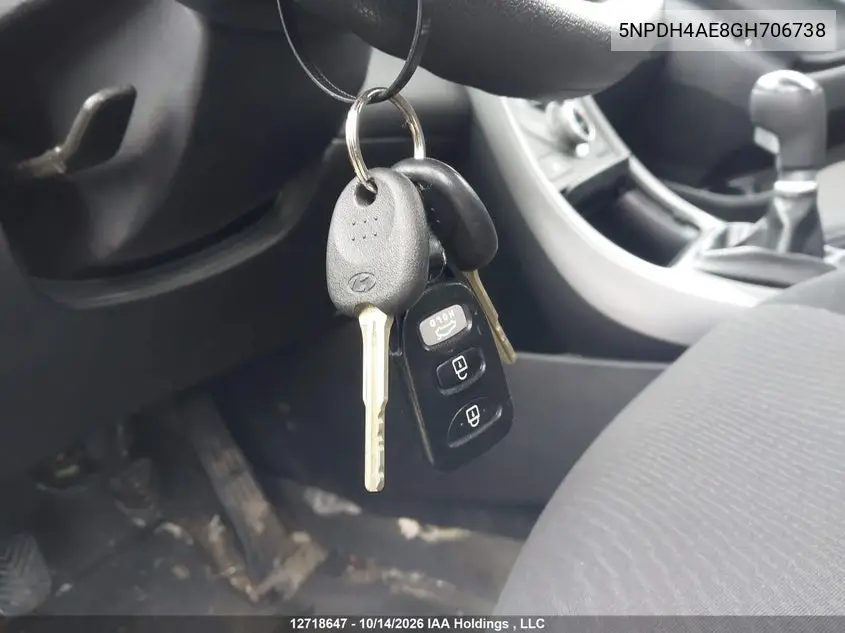 2016 HYUNDAI ELANTRA VIN 5NPDH4AE8GH706738 — фото 11