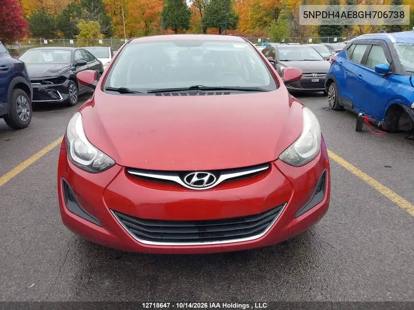 2016 HYUNDAI ELANTRA VIN 5NPDH4AE8GH706738 — фото 12