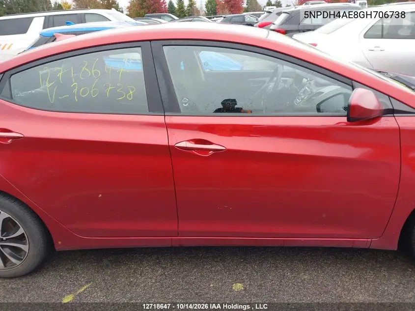 2016 HYUNDAI ELANTRA VIN 5NPDH4AE8GH706738 — фото 13