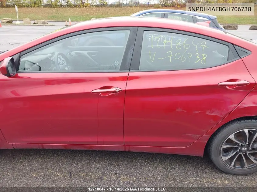 2016 HYUNDAI ELANTRA VIN 5NPDH4AE8GH706738 — фото 14
